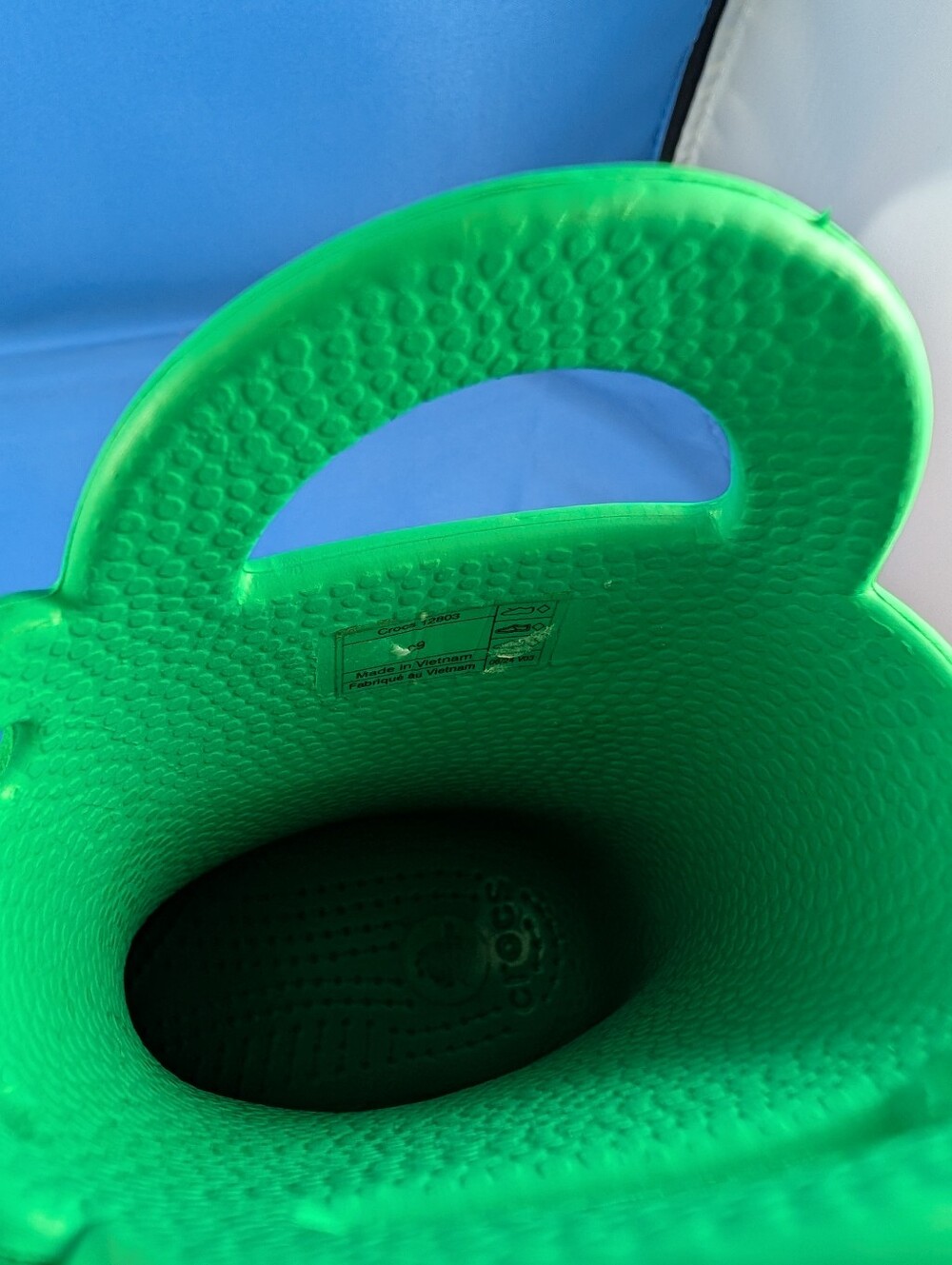 Crocs Handle It Green Rain Boots Unisex Kids Waterproof Pull-On 12803 - Picture 9 of 10